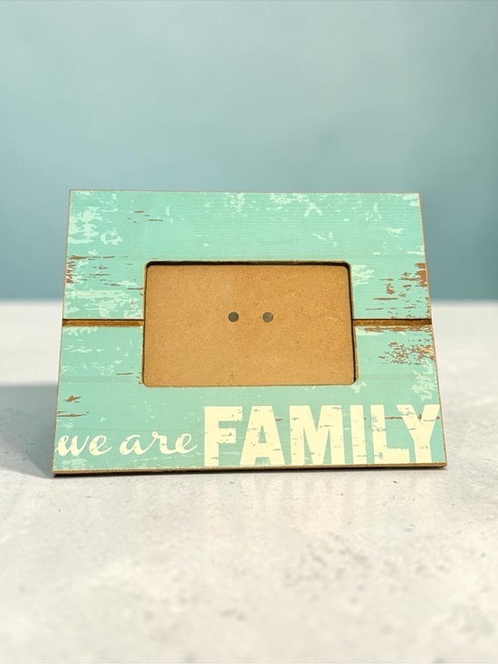 Sonoma Goods For Life Other - 🫶🏻 We Are Family Distressed Turquoise Photo Frame